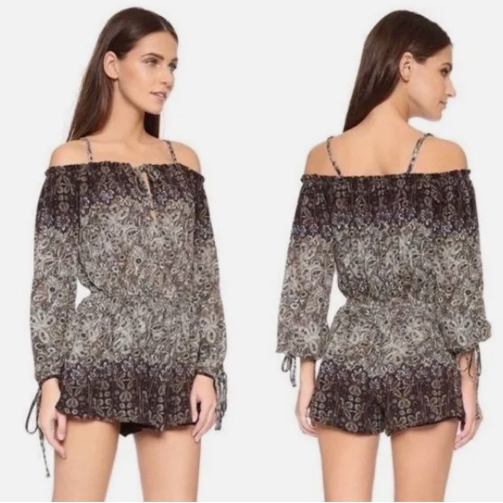 Free People So Divine Long Sleeve Romper. Size L